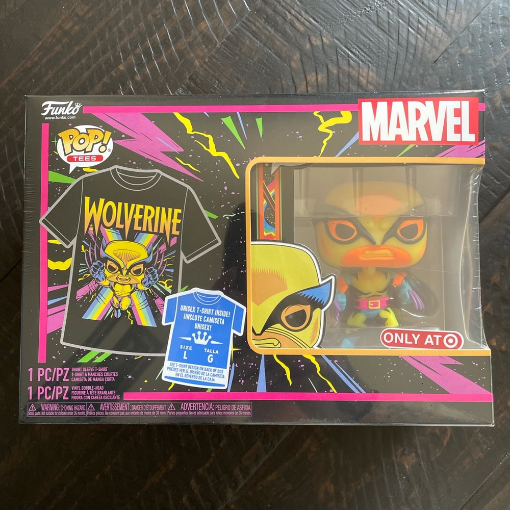 New unopened Black Light Wolverine Funko Pop